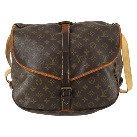 Authentic LOUIS VUITTON Monogram Saumur 35 Shoulder Bag M42254 LV - Picture 5 of 16
